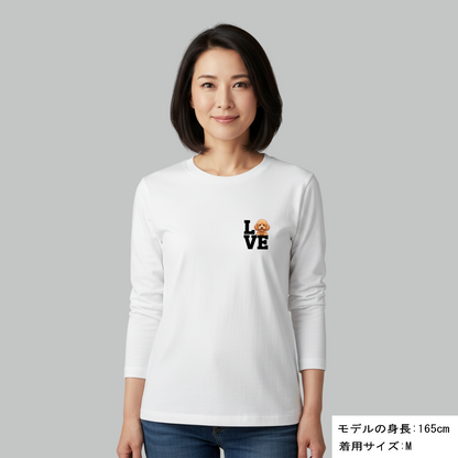 犬 ロン t 犬 長袖 t シャツ いぬ  犬イラスト プードル Love-Poodle