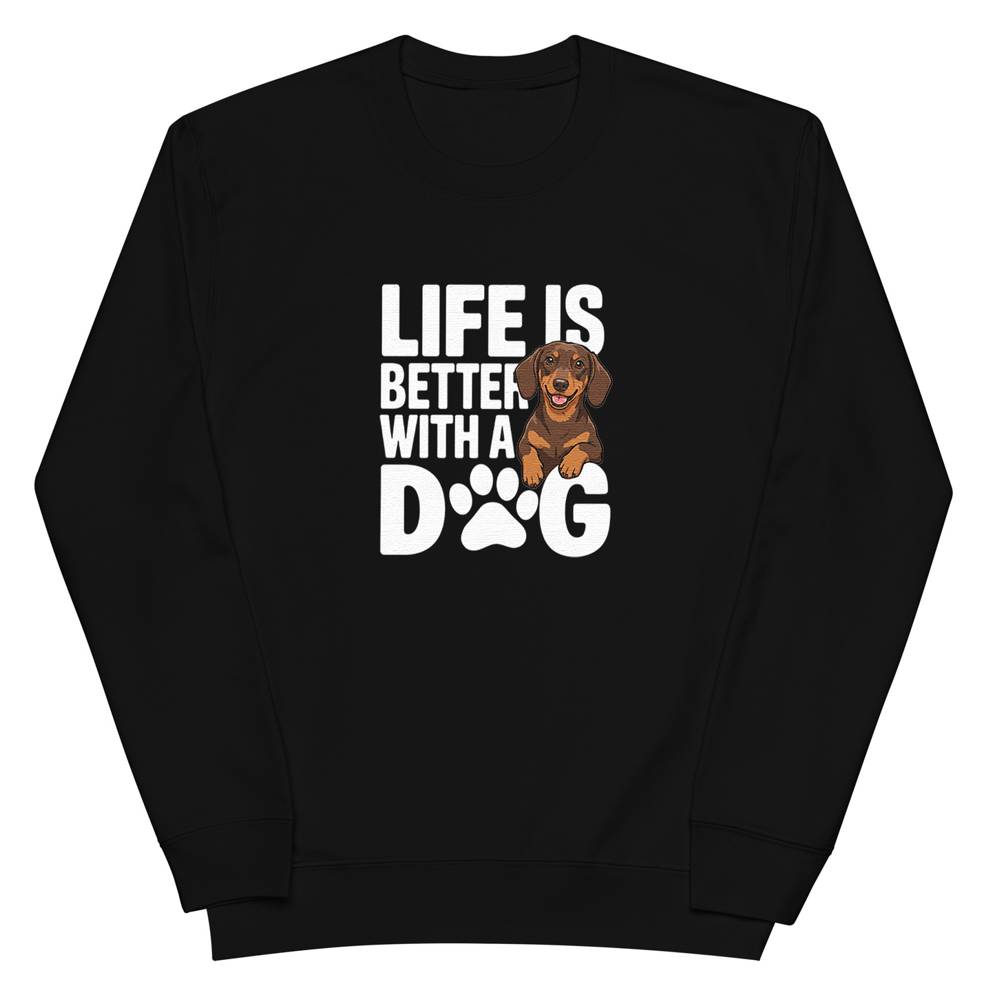 犬 トレーナー いぬ かわいい 犬イラストダックスフンド  Life is better with a Dachshunds