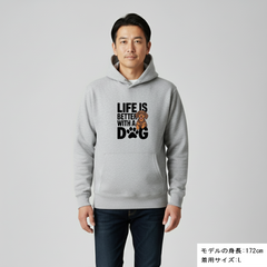 犬 パーカー 犬イラスト いぬ かわいい ダックスフンド  Life is better with a Dachshunds