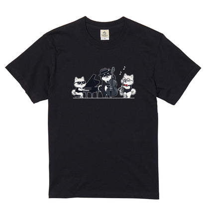 犬ジャズバンド ポメラニアンTシャツ | 音楽好き・犬好きに人気