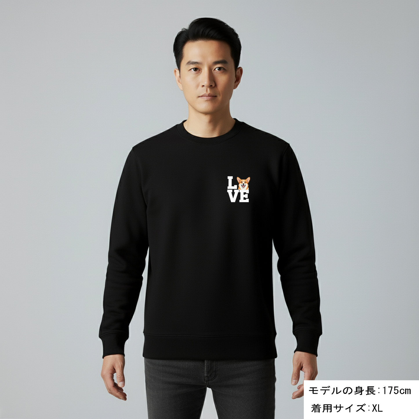 犬 トレーナー いぬ かわいい 犬イラストコーギー Love-Corgi