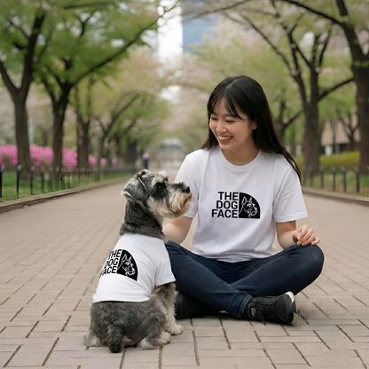 THE DOG FACE ミニチュア・シュナウザーデザイン 犬用Tシャツ ワンちゃんTシャツ 犬服 柴犬Tシャツ｜綿100%・小型～中型犬