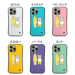 ケース いぬ 犬 イラスト   フレンチ・ブルドッグ サーフボード×フレブル ケース iPhone8, SE2, SE3 ~ ケース iPhone17シリーズ