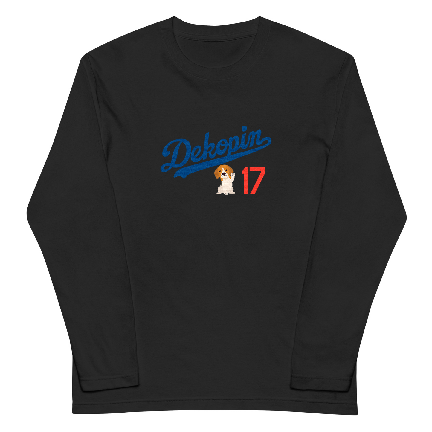 デコピン 犬 ロン t 犬 長袖 t シャツ いぬ  コーイケルホンディエイラスト 大谷 Dekopin2