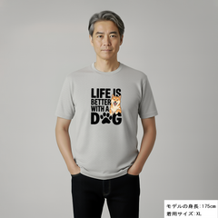 犬 tシャツ 犬イラスト 柴犬  Life is better with a Shiba アダルト&キッズサイズ