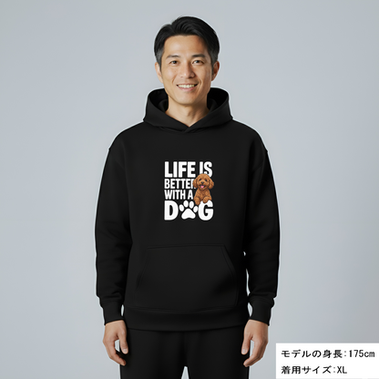 犬 パーカー 犬イラスト いぬ かわいい プードル Life is better with a Poodle