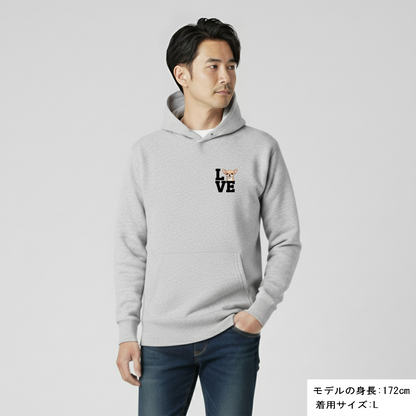 犬 パーカー 犬イラスト かわいい チワワ Love-Chiwawa