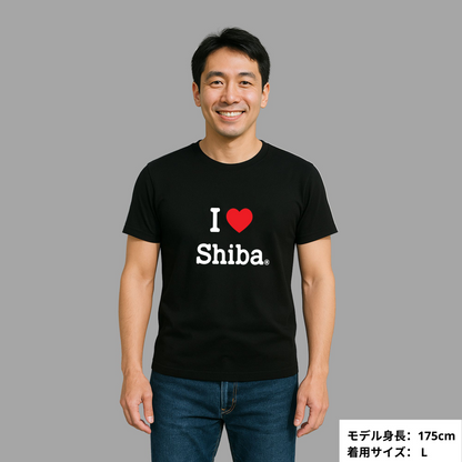 犬 tシャツ 犬イラスト 柴犬が好き I Love Shiba