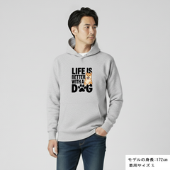 犬 パーカー 犬イラスト いぬ かわいい 柴犬  Life is better with a Shiba