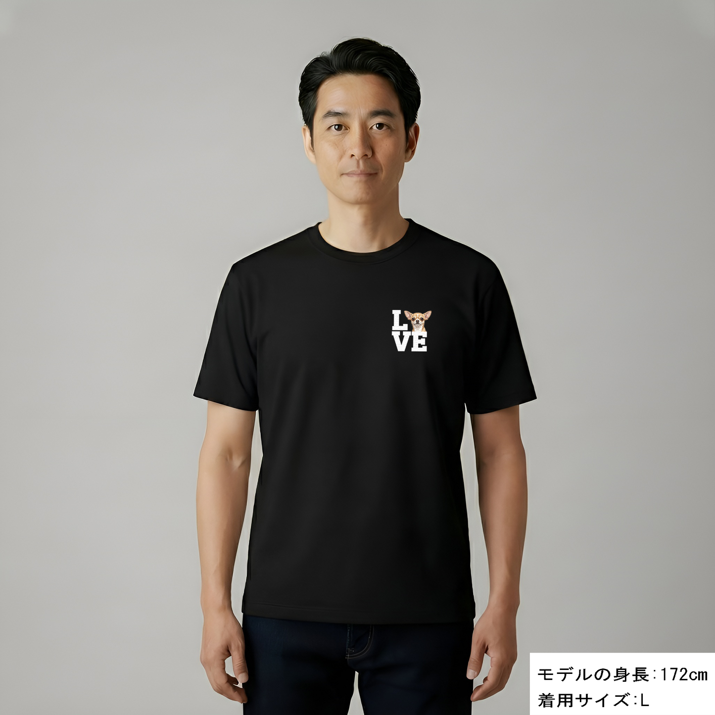 犬 tシャツ 犬イラストチワワ Love-Chiwawa｜アダルト&キッズサイズ