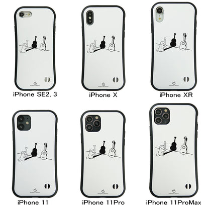 ケース いぬ 犬 イラスト  犬ギター ケース iPhone8, SE2, SE3 ~ ケースiPhone17シリーズ