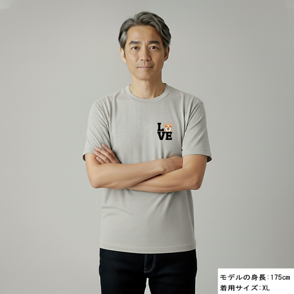 犬 tシャツ 犬イラストコーギー Love-Corgi｜アダルト&キッズサイズ