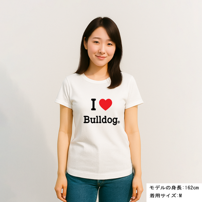 犬 tシャツ 犬イラスト フレンチ・ブルドッグが好き I Love Bulldog