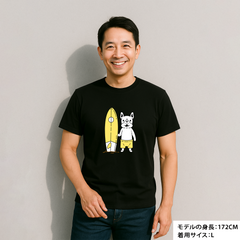 犬 tシャツ 犬イラスト フレンチ・ブルドッグ サーフィン×フレブル｜アダルト&キッズサイズ