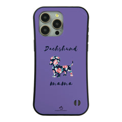 ケース いぬ 犬 イラスト ダックス フンド ママ  Dachshund mama  ケース iPhone8, SE2, SE3 ~ ケースiPhone17シリーズ