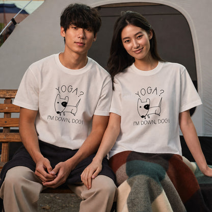 ヨガポーズ犬 犬Tシャツ | ヨガ好き・犬好きに人気