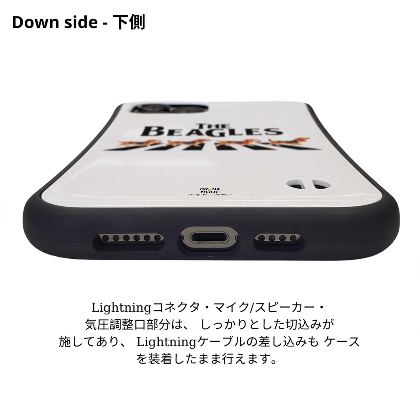 ケース いぬ 犬 イラスト   BEAGLES ビーグル犬 横断歩道グラフィックケース iPhone8, SE2, SE3 ~ ケースiPhone17シリーズ