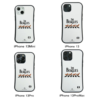 ケース いぬ 犬 イラスト   BEAGLES ビーグル犬 横断歩道グラフィックケース iPhone8, SE2, SE3 ~ ケースiPhone17シリーズ