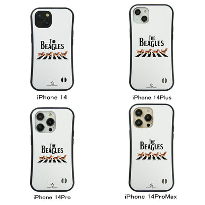 ケース いぬ 犬 イラスト   BEAGLES ビーグル犬 横断歩道グラフィックケース iPhone8, SE2, SE3 ~ ケースiPhone17シリーズ
