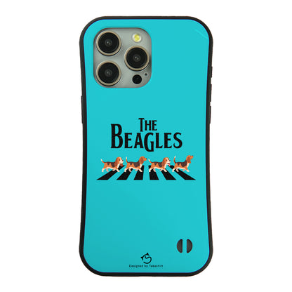 ケース いぬ 犬 イラスト   BEAGLES ビーグル犬 横断歩道グラフィックケース iPhone8, SE2, SE3 ~ ケースiPhone17シリーズ