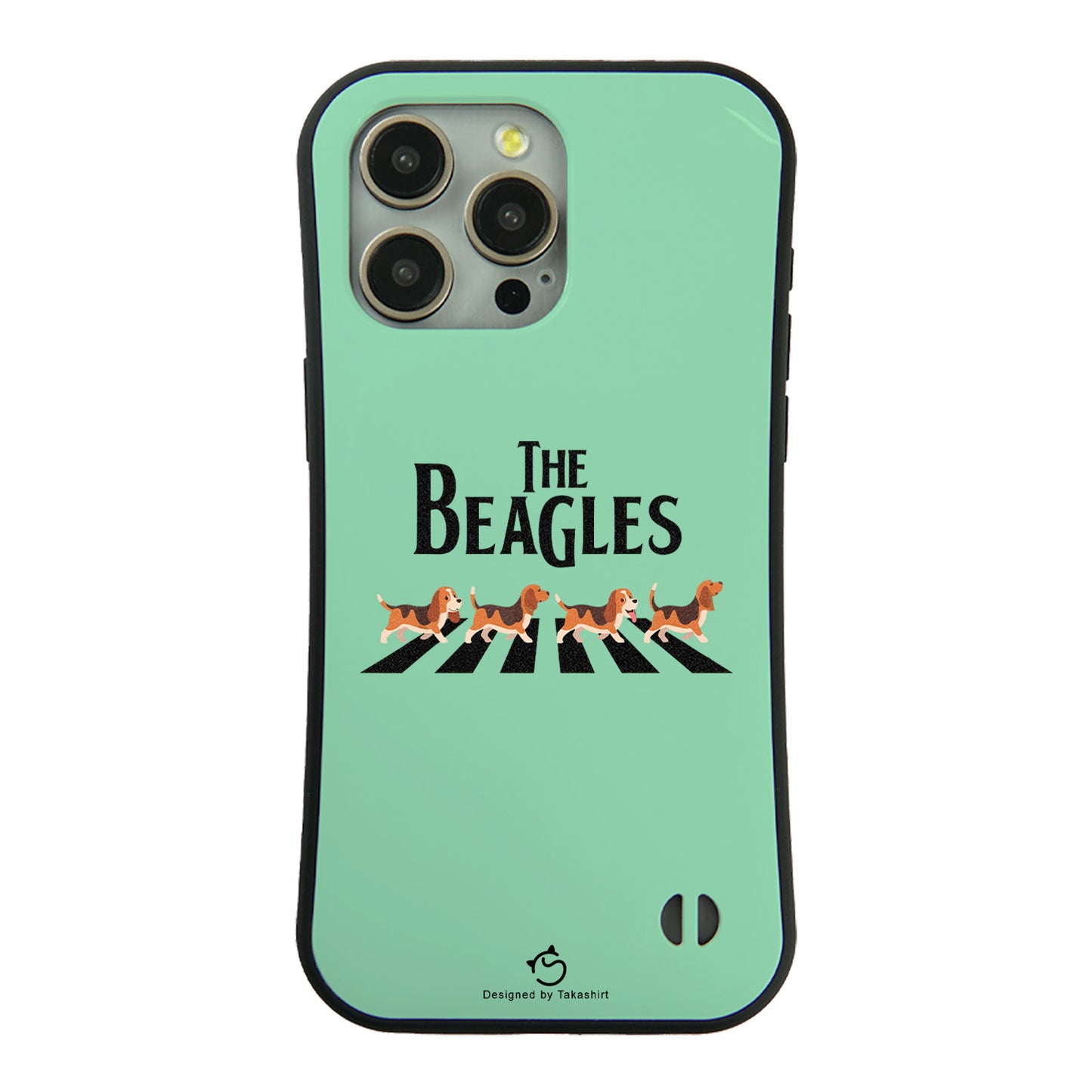 ケース いぬ 犬 イラスト   BEAGLES ビーグル犬 横断歩道グラフィックケース iPhone8, SE2, SE3 ~ ケースiPhone17シリーズ