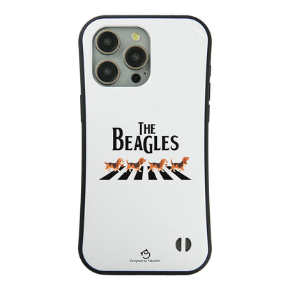 ケース いぬ 犬 イラスト   BEAGLES ビーグル犬 横断歩道グラフィックケース iPhone8, SE2, SE3 ~ ケースiPhone17シリーズ