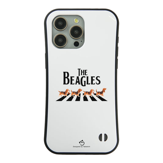 ケース いぬ 犬 イラスト   BEAGLES ビーグル犬 横断歩道グラフィックケース iPhone8, SE2, SE3 ~ ケースiPhone17シリーズ
