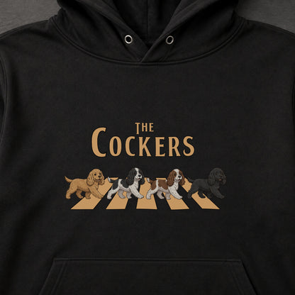 THE COCKERS | アメリカンコッカースパニエル 横断歩道 お散歩 スウェット パーカー【犬好き・ギフトに最適】