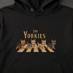 THE YORKIES | ヨークシャーテリア 横断歩道 お散歩 スウェット パーカー【犬好き・ギフトに最適】