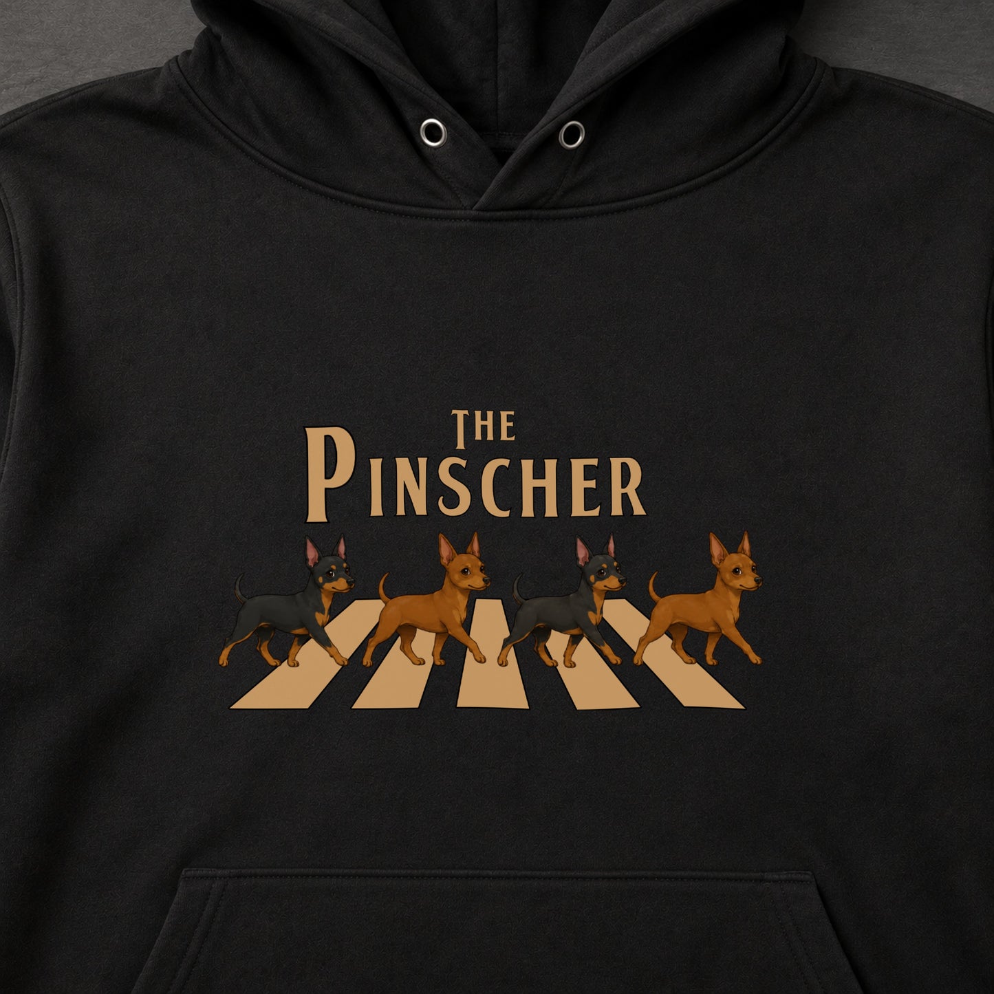 THE PINSCHER | ミニチュアピンシャー 横断歩道 お散歩 スウェット パーカー【犬好き・ギフトに最適】