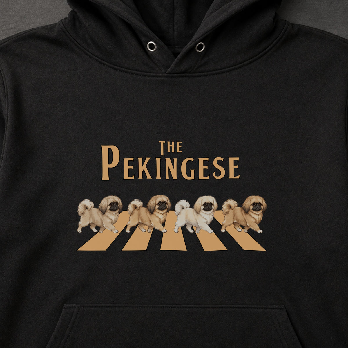 THE PEKINGESE | ペキニーズ 横断歩道 お散歩 スウェット パーカー【犬好き・ギフトに最適】