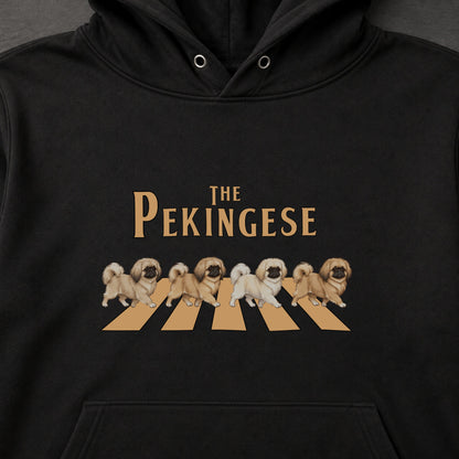 THE PEKINGESE | ペキニーズ 横断歩道 お散歩 スウェット パーカー【犬好き・ギフトに最適】