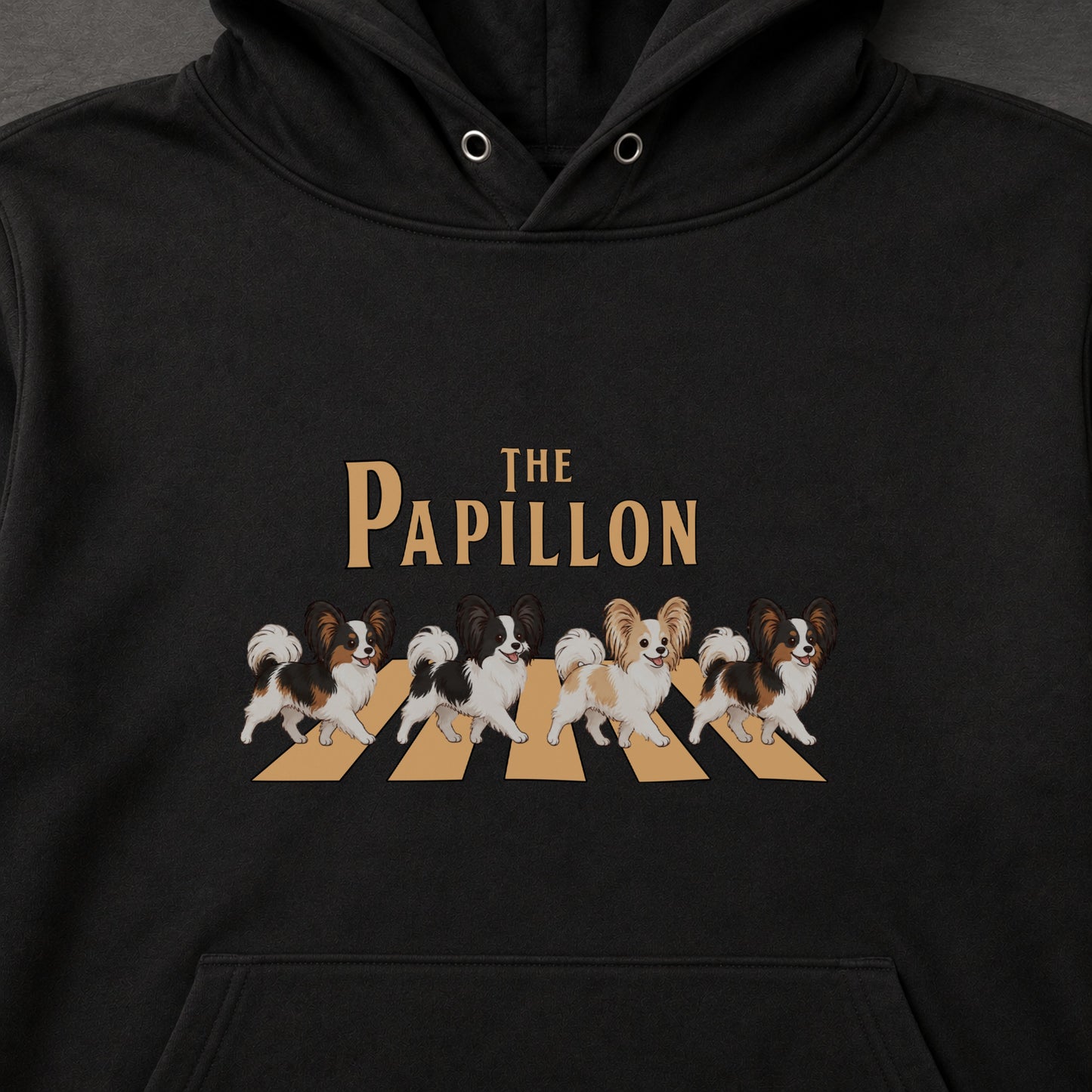 THE PAPILLON | パピヨン 横断歩道 お散歩 スウェット パーカー【犬好き・ギフトに最適】