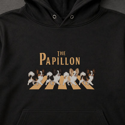 THE PAPILLON | パピヨン 横断歩道 お散歩 スウェット パーカー【犬好き・ギフトに最適】