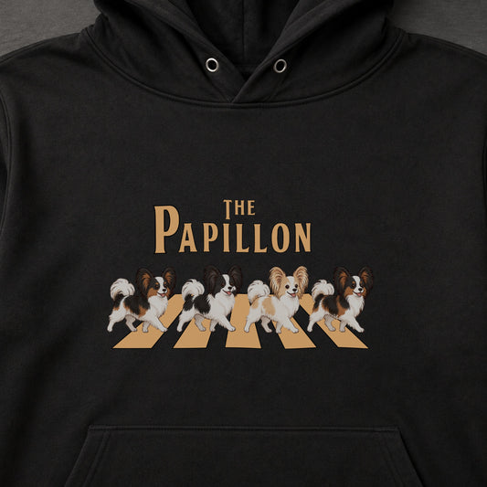 THE PAPILLON | パピヨン 横断歩道 お散歩 スウェット パーカー【犬好き・ギフトに最適】
