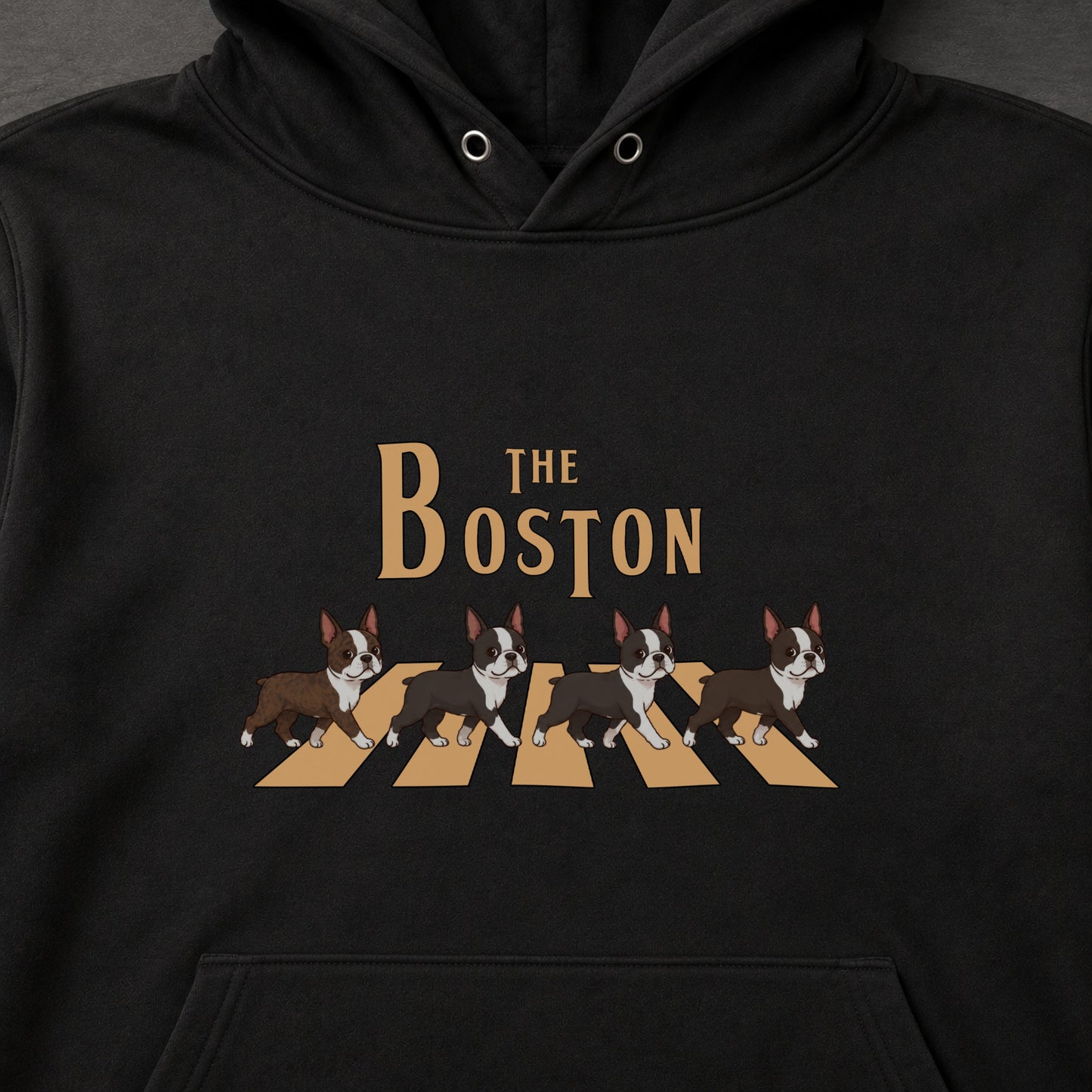 THE BOSTON | ボストンテリア 横断歩道 お散歩 スウェット パーカー【犬好き・ギフトに最適】