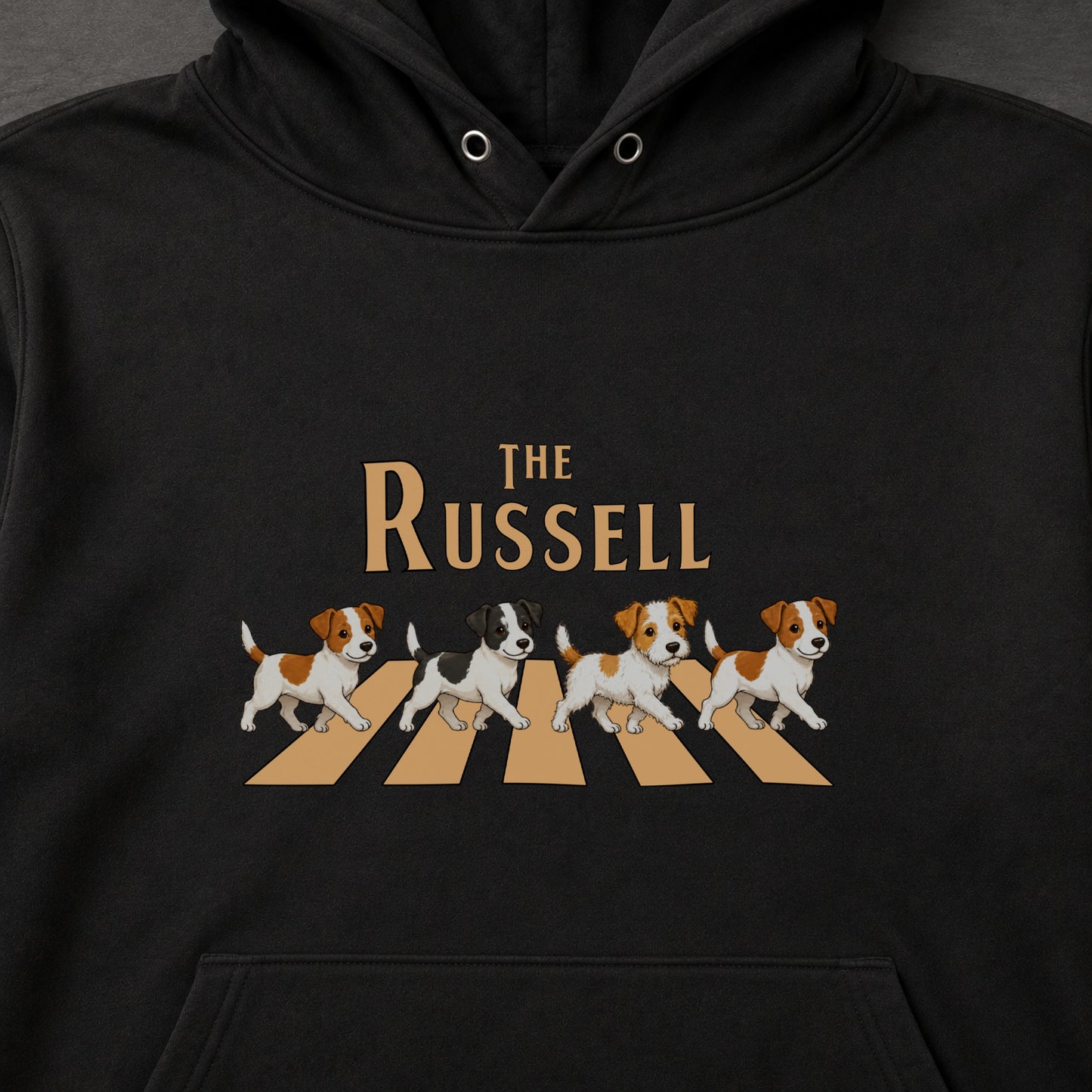 THE RUSSELL | ジャックラッセルテリア 横断歩道 お散歩 スウェット パーカー【犬好き・ギフトに最適】