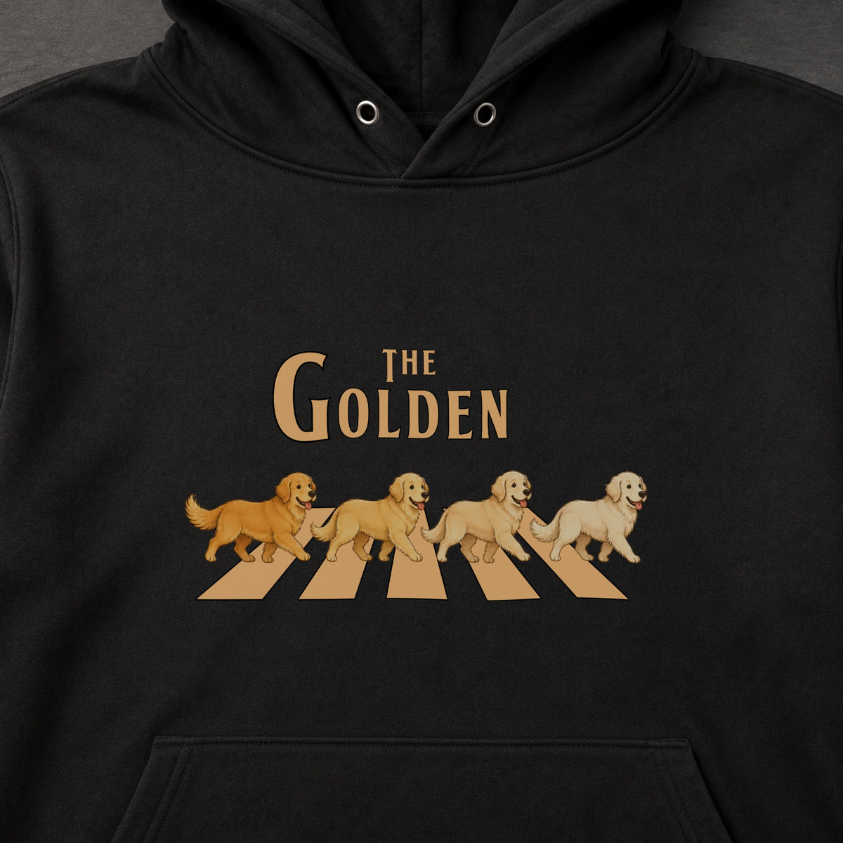 THE GOLDEN | ゴールデンレトリバー 横断歩道 お散歩 スウェット パーカー【犬好き・ギフトに最適】