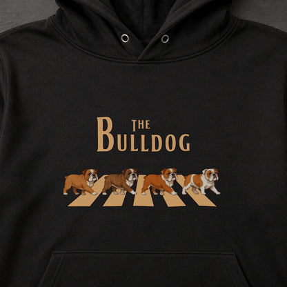 THE BULLDOG | ブルドッグ 横断歩道 お散歩 スウェット パーカー【犬好き・ギフトに最適】