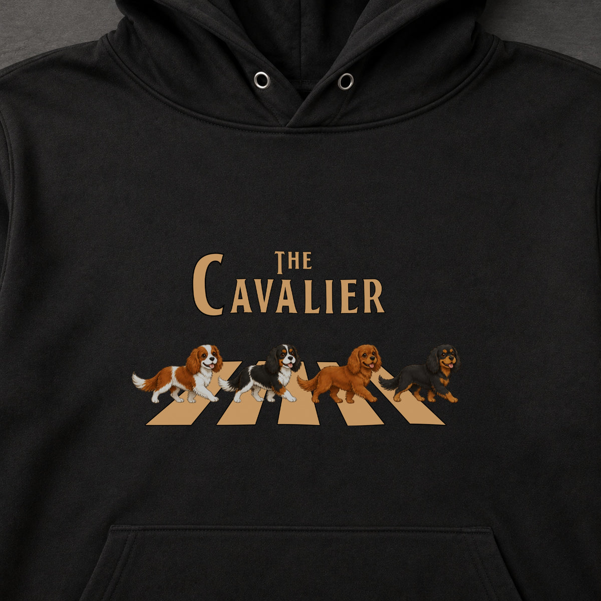 THE CAVALIER | キャバリア 横断歩道 お散歩 スウェット パーカー【犬好き・ギフトに最適】