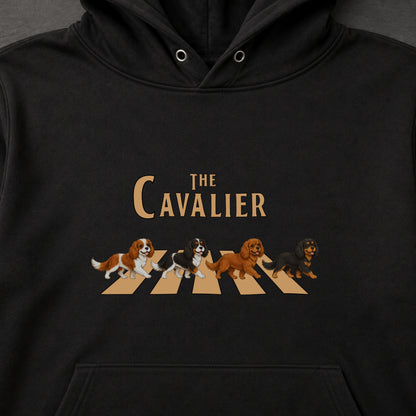 THE CAVALIER | キャバリア 横断歩道 お散歩 スウェット パーカー【犬好き・ギフトに最適】