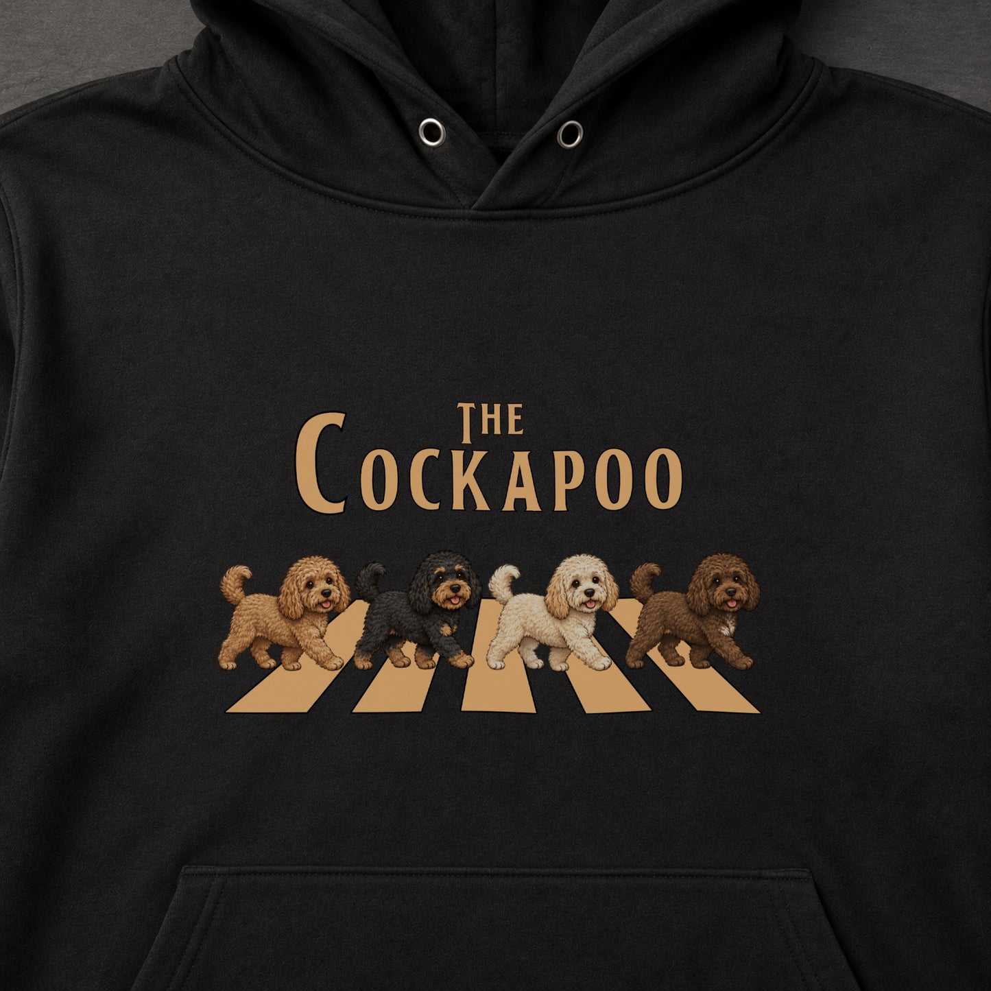 THE COCKAPOO | コッカプー 横断歩道 お散歩 スウェット パーカー【犬好き・ギフトに最適】