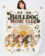 Bulldog Music Club ブルドッグの音楽クラブデザイン | ブランケット