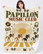 Papillon Music Club パピヨンのレトロミュージックデザイン | ブランケット