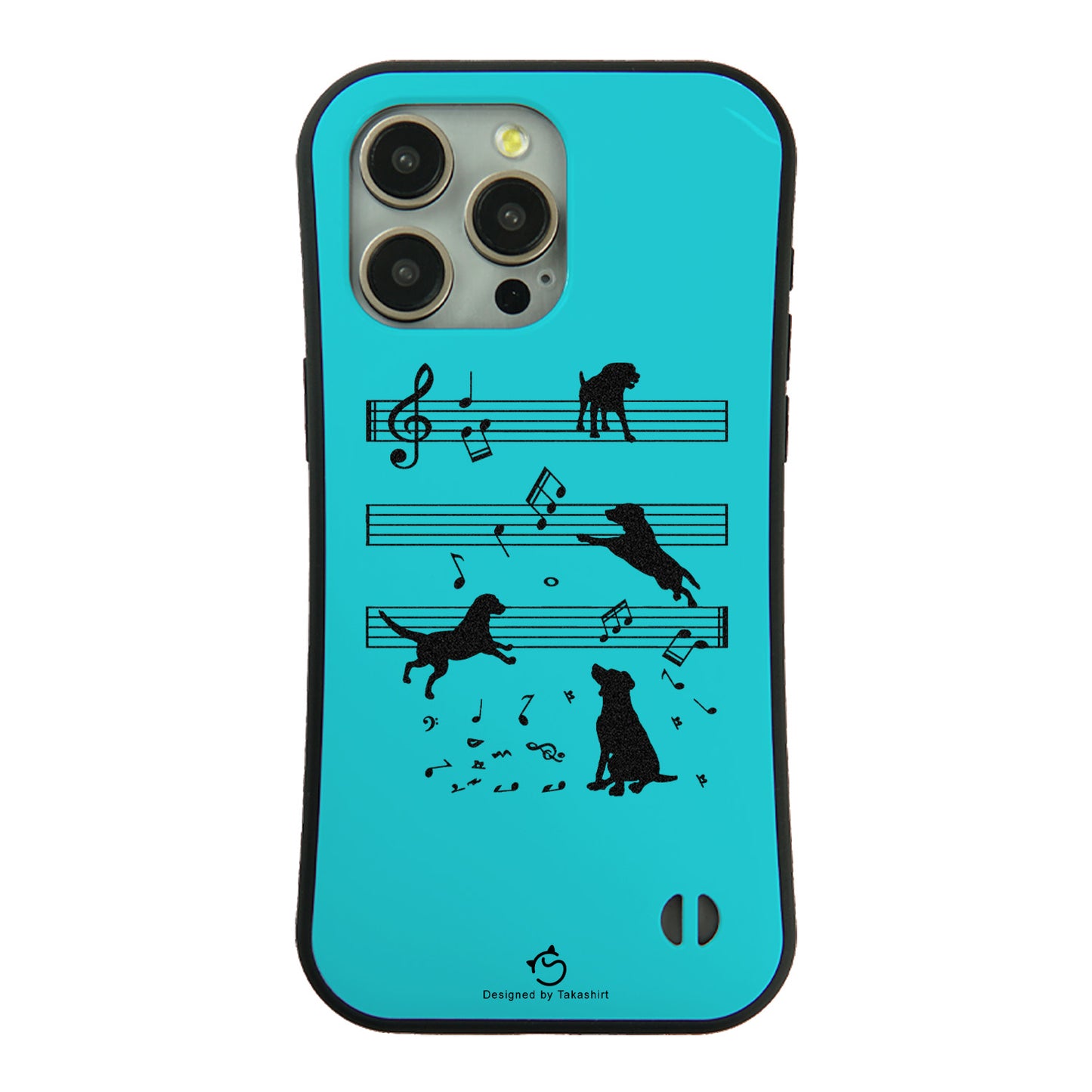 ケース いぬ 犬 イラスト  音符と踊る犬  ケース iPhone8, SE2, SE3 ~ ケースiPhone17シリーズ