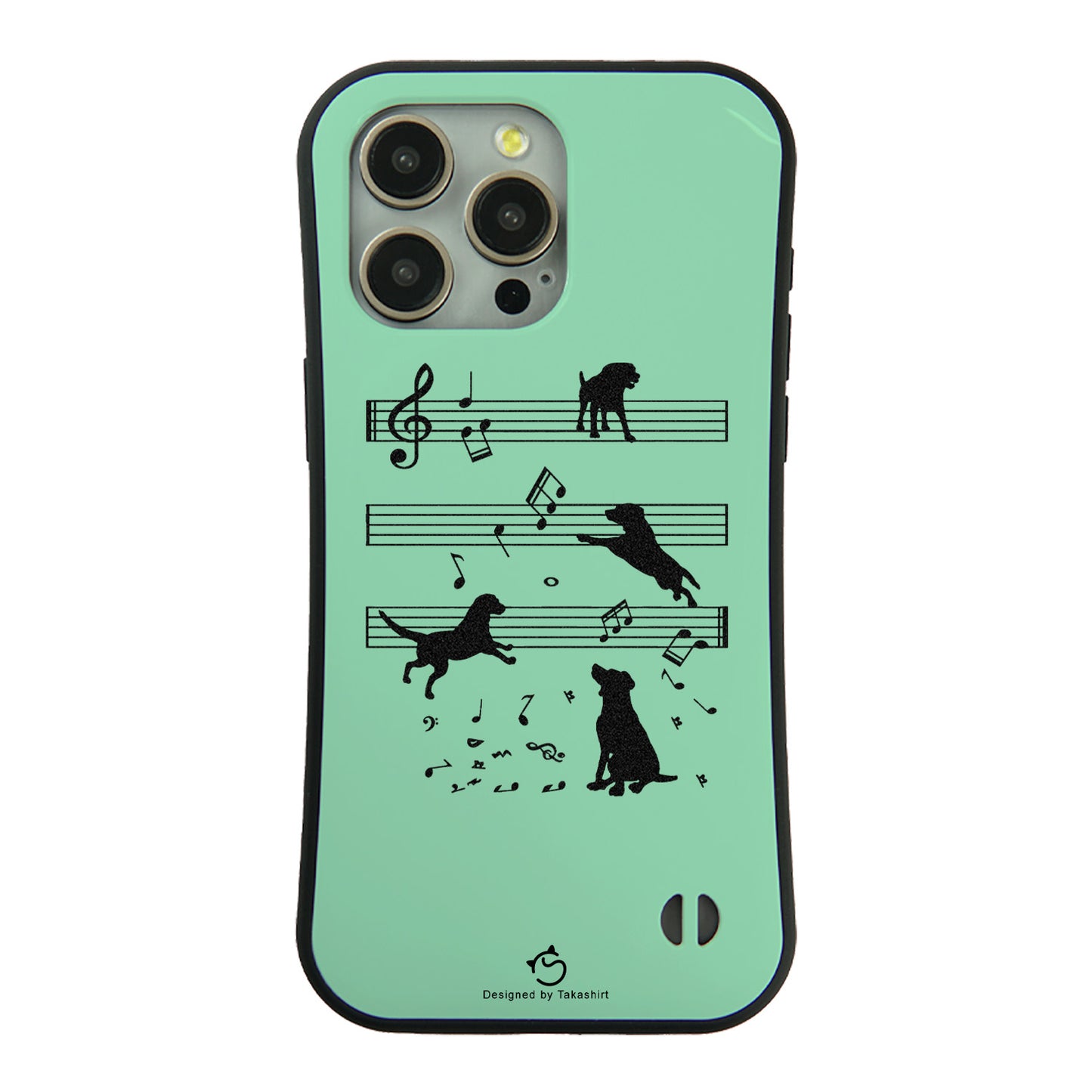 ケース いぬ 犬 イラスト  音符と踊る犬  ケース iPhone8, SE2, SE3 ~ ケースiPhone17シリーズ