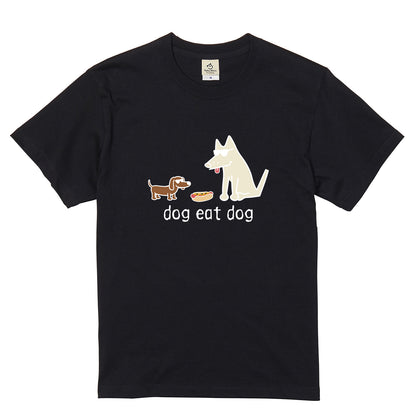 面白い 犬 Tシャツ dog eat dog ダックスフンド かわいい シュール イラスト 犬好き ギフト 人気