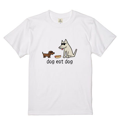面白い 犬 Tシャツ dog eat dog ダックスフンド かわいい シュール イラスト 犬好き ギフト 人気