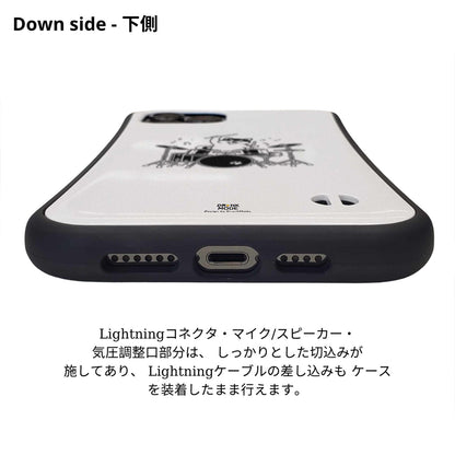 ケース いぬ 犬 イラスト  ドラムを叩く柴犬 柴犬 ケース iPhone8, SE2, SE3 ~ ケースiPhone17シリーズ