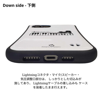 ケース いぬ 犬 イラスト犬  ピアノ鍵盤と音符犬 ケース iPhone8, SE2, SE3 ~ ケースiPhone17シリーズ